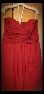 David's Bridal Short Crinkle Chiffon Dress